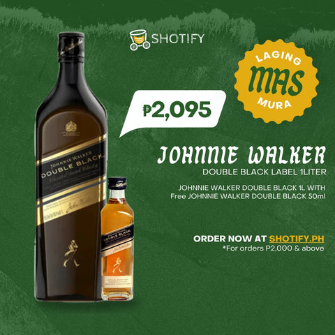 Johnnie Walker Double Black 1L & Johnnie Walker Double Black 50ml