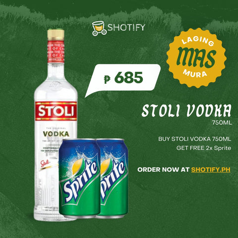 Stoli Vodka 750ml w/ free x2 Sprite